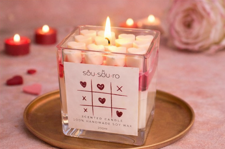 Love Tic Tac Toe | Κερί Σόγιας